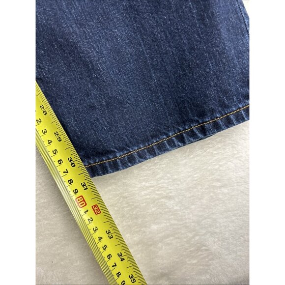 American Eagle Jeans Mens 34 X 32 Original Straight Dark Blue Denim Western - Picture 5 of 8